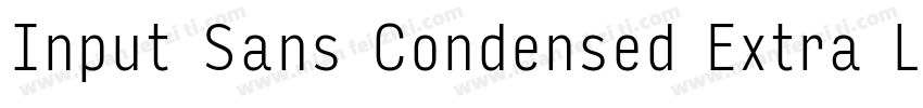 Input Sans Condensed Extra Light字体转换